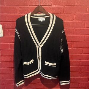 Heartloom Black and Cream Women's Cardigan